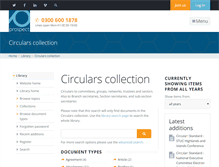 Tablet Screenshot of circulars.prospect.org.uk